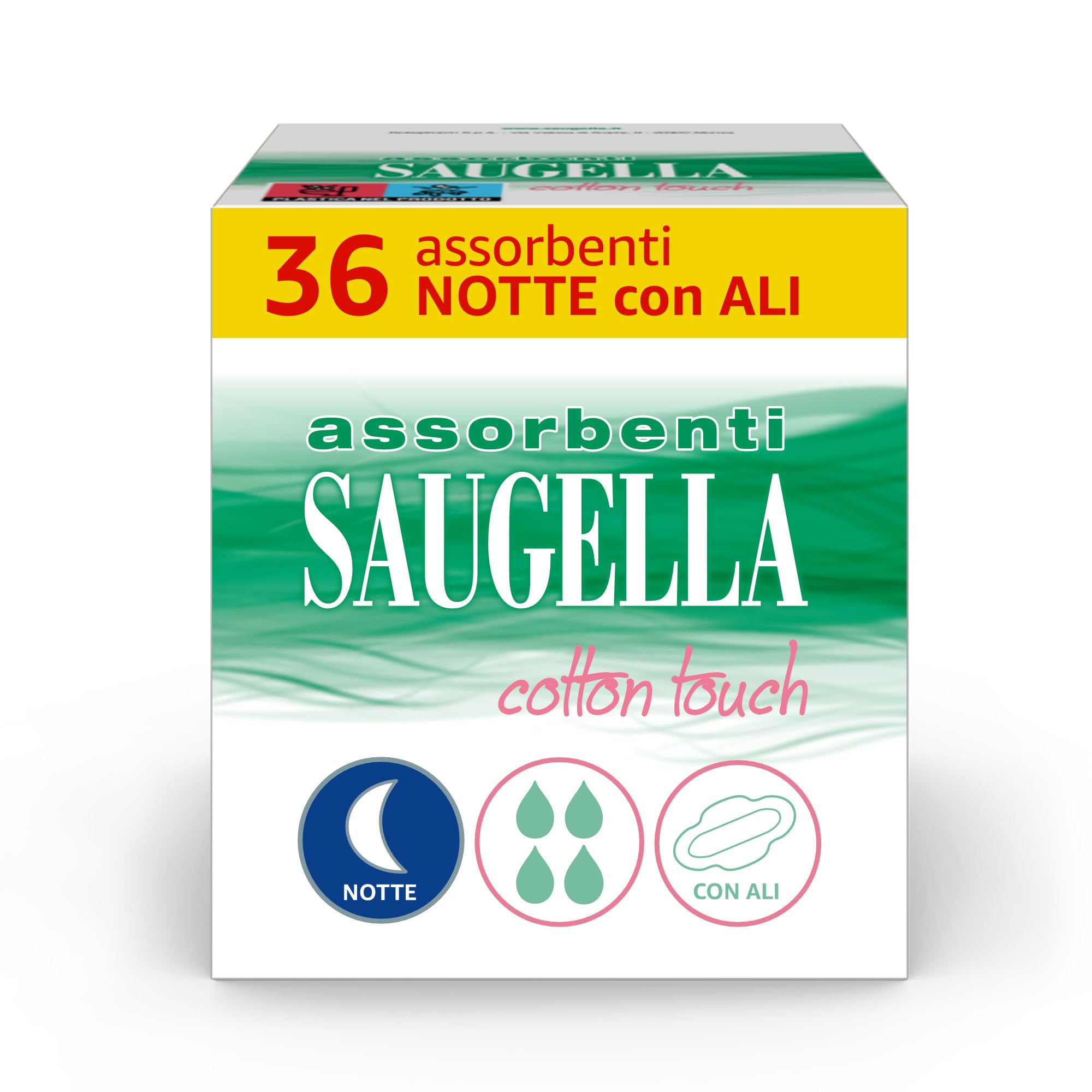 saugella-cotton-touch-assorbenti-notte-con-ali-36-pezzi image 1