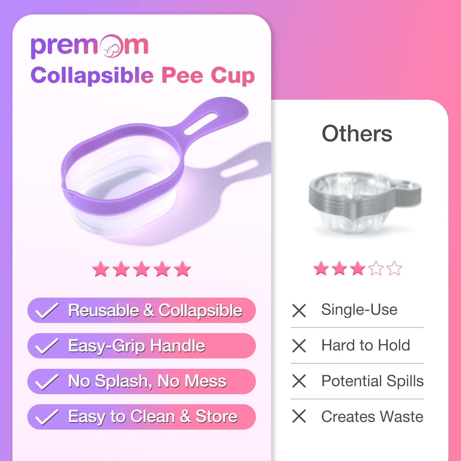 premom-easy-home-kit-test-ovulazione-e-gravidanza-bicchierini-pieghevoli image 4