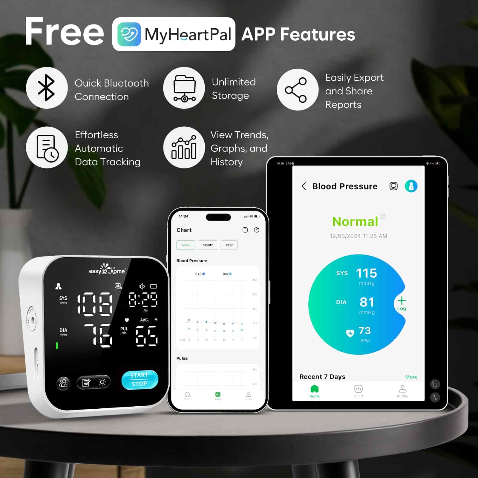 easy-home-misuratore-di-pressione-smart-da-braccio-monitor-pressione-arteriosa-a image 2