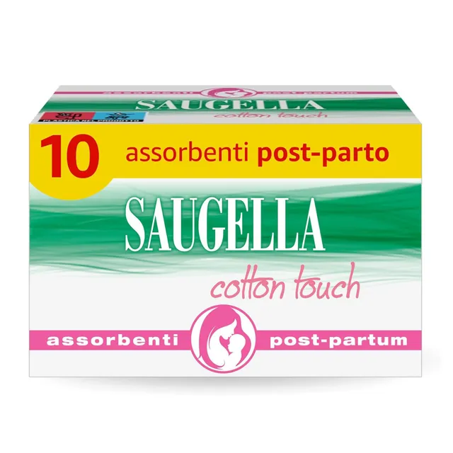 saugella-cotton-touch-assorbenti-post-parto-antibatterici-10-pz image 1
