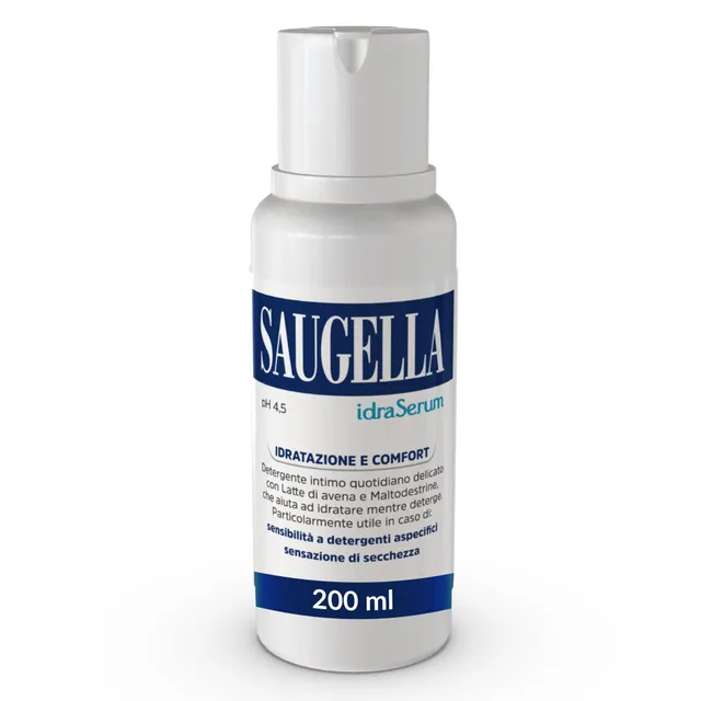 saugella-idraserum-detergente-intimo-ph-4-5-secchezza-200-ml image 1