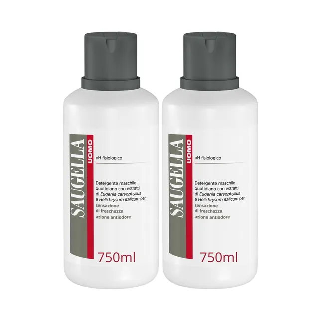 saugella-uomo-detergente-intimo-rivitalizzante-antiodore-2x750-ml image 1