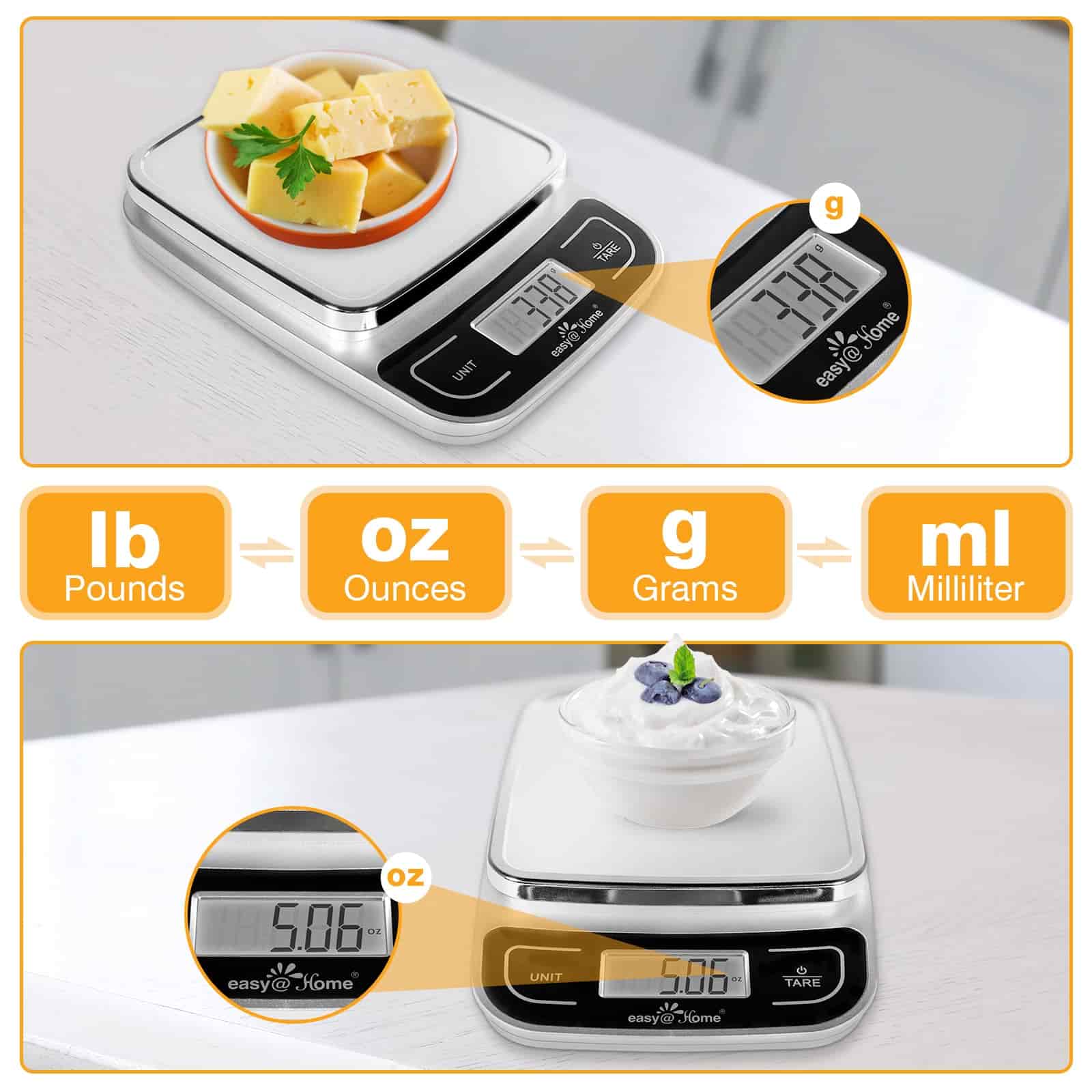premom-easy-home-bilancia-da-cucina-digitale-in-acciaio-inox image 4